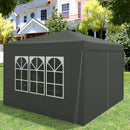 Foldable Canopy 3x3m Garden Tent Camping Pavillon Gazebo Waterproof UV Sun Protection with Carry Bag Sunshade Shelter