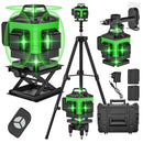 16 Lines 4D Laser Level 12 Lines 3D level 360 ° selflifting Horizontal and Vertical Cross Super power Green Laser Beams