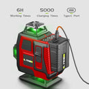 Professional 16 Lines 4D Laser Level Automatic 3 ° Line-holding pole Wall 360 Horizontal And Vertical Super power Green Beam