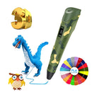 Caneta 3D Impressora Manual Infantil e Adulto Com Filamentos DIY Filamento Plastico ou ABS Tela LCD Desenho 3D Seguro Para Crian