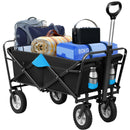 Foldable Garden Trolley Handcart Cart Tool Transport with 4 Wheels for Camping Beach Garden Shopping Outputs Load 80kg