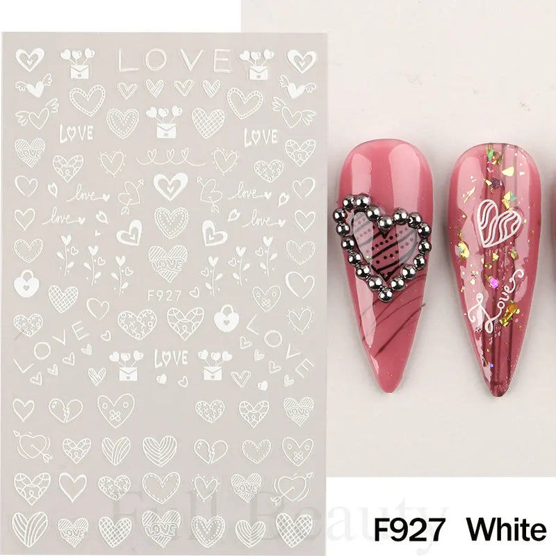 3D Bunny Nail Art Sticker Decals Decorations Easter Egg Design Cute Cartoon Rabbit Flower Nail Stickers Sliders for Manicure