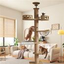 Cat climbing frame Pillars of Babel Floor to Ceiling Cat Tree Tower Multi-Level Condo Post Pad for Cat playing climbing