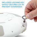 LiveFine Automatic Pill Dispenser W/28-Day Organizer, 6 Dosage Templates, LCD Display