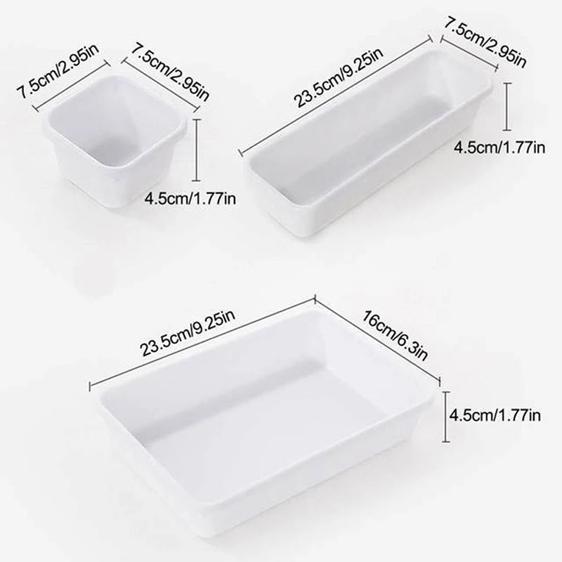 Drawer Organizers Separator for Home Office Desk Stationery Storage Box for Kitchen Bathroom Makeup Organizer Boxes
