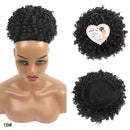 Aplique Coque Cacheado Afro Puff Rabo de Cavalo do Cordão Para Cabelo Encaracolado Rosquinha Chignon Uso Diário 20cm 65g