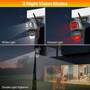 4K 8MP WIFI IP Camera Outdoor Dual Lens Security Camera 4MP Ai Human Detection Security Protection Waterproof Camera PTZ iCsee