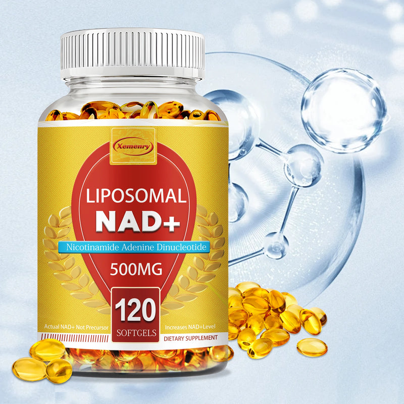 Liposomal NAD+ Capsules - Anti-aging, Replenish Energy, Enhance Focus, Support Cellular Health - 120 Capsules