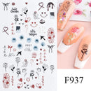 3D Bunny Nail Art Sticker Decals Decorations Easter Egg Design Cute Cartoon Rabbit Flower Nail Stickers Sliders for Manicure