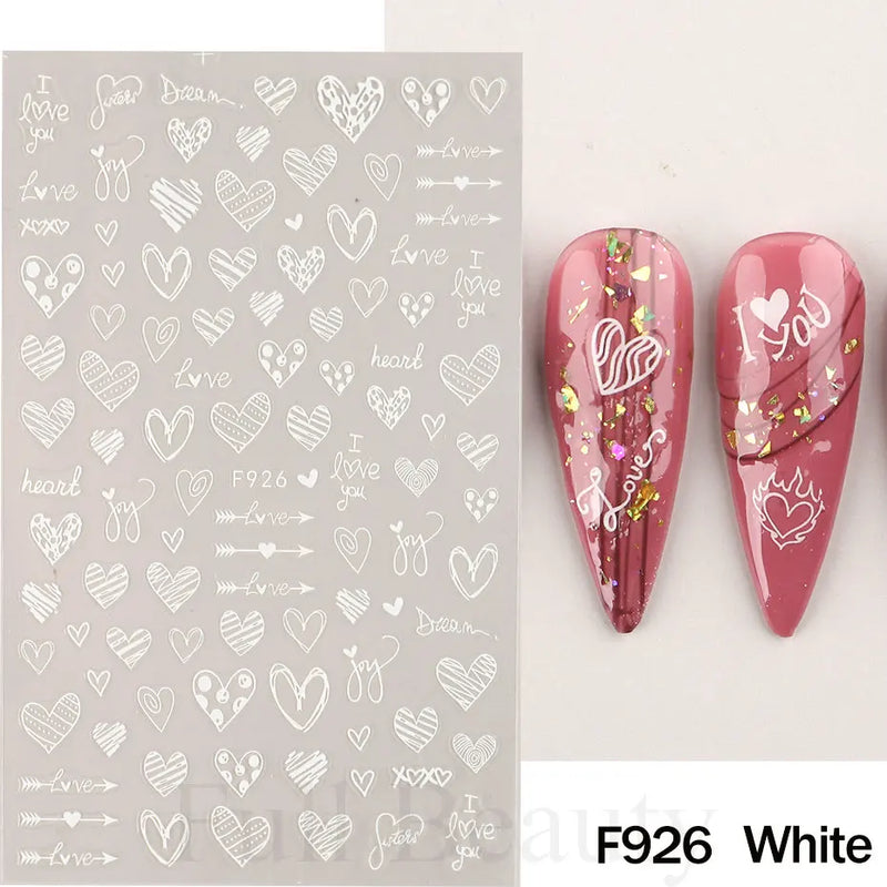 3D Bunny Nail Art Sticker Decals Decorations Easter Egg Design Cute Cartoon Rabbit Flower Nail Stickers Sliders for Manicure