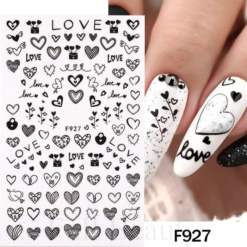 3D Bunny Nail Art Sticker Decals Decorations Easter Egg Design Cute Cartoon Rabbit Flower Nail Stickers Sliders for Manicure