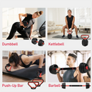 3-in-1 Dumbbell Barbell Set 20kg Weights Dumbbell Bars Adjustable Dumbbells Dumbbell Set for Strength Training Fitness Home Gym