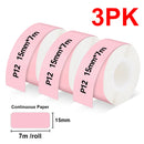 P12 Mini Portable Label Printer with Adhesive P12 Label Paper Sticker Similar as Marklife P12 P15 DELI Q2 Label Maker DIY Label
