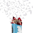 KROWN White Butterfly Cannon for Wedding, White Concetti Canyon in the Shape of Butterflies, Wedding and Anniversaries, Paper-cardboard, 40 cm, White, Details and Gifts, Weddings, Communions, Birthday, baptisms