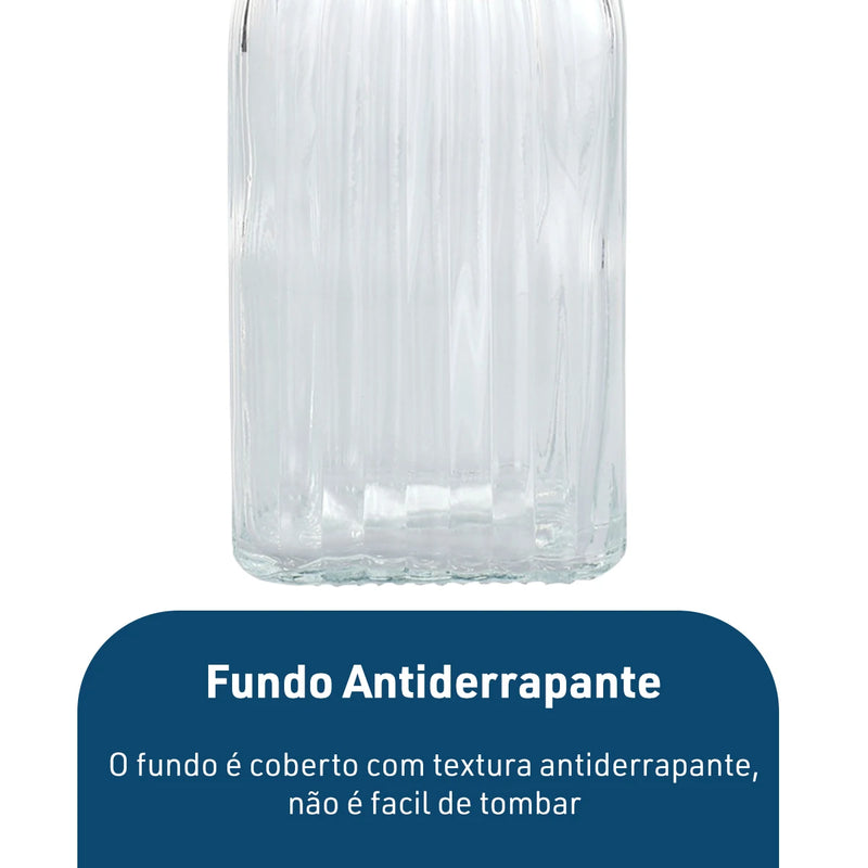 Dispenser De Vidro 400ml Transparente Sabonete Líquido E Álcool Banheiro - Dolce Home