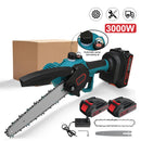 8inch 3000W Cordless Electric Chainsaws Powerful Pruning Saw Woodworking Garden Trimming Saws Power Tools for Makita 18V Battery