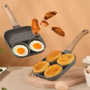 Frigideira Antiaderente Com 3 ou 4 Divisórias Fritar Ovo Bacon Carne Frango Lanche Multiuso