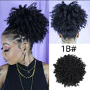 Aplique Coque Cacheado Afro Puff Rabo de Cavalo do Cordão Para Cabelo Encaracolado Rosquinha Chignon Uso Diário 20cm 65g