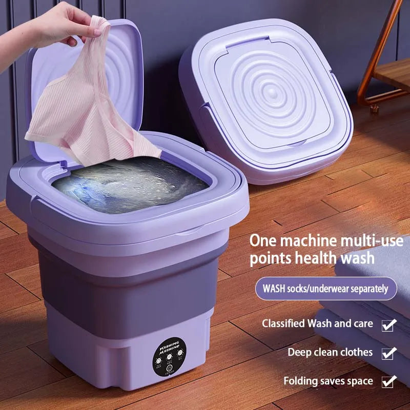 9/10/11/12/13L Folding Machine Bucket for cloths Socks Underwear clean clean Portable Small Travel drinking Machine