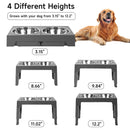 Lifting Adjustable Dog Feeder Bowls Stand  Double Stainless Steel Food Water Bowls Dry Wet Separation For Small Medium Large Dog