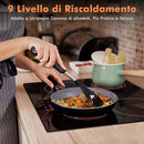 Ceramic Hob 60cm, Karinear Ceramic Glass Cooktop 4 Zones, 6000W Built-in, 220-240V, No Plug, Safety Lock, Timer, Touch Control