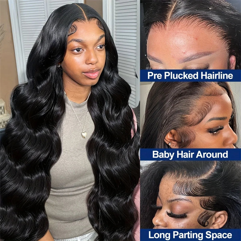 Body Wave 13x6 Hd Lace Frontal Wig For Women 13x4 Wavy Lace Front Human Hair Wig 40 Inch Brazilian Remy Human Hair Wigs