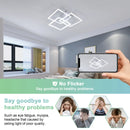 LED Ceiling Light, 40W Modern Square Dimmable Ceiling Lamp with Remote Control for Living Room Dining Room Bedroom