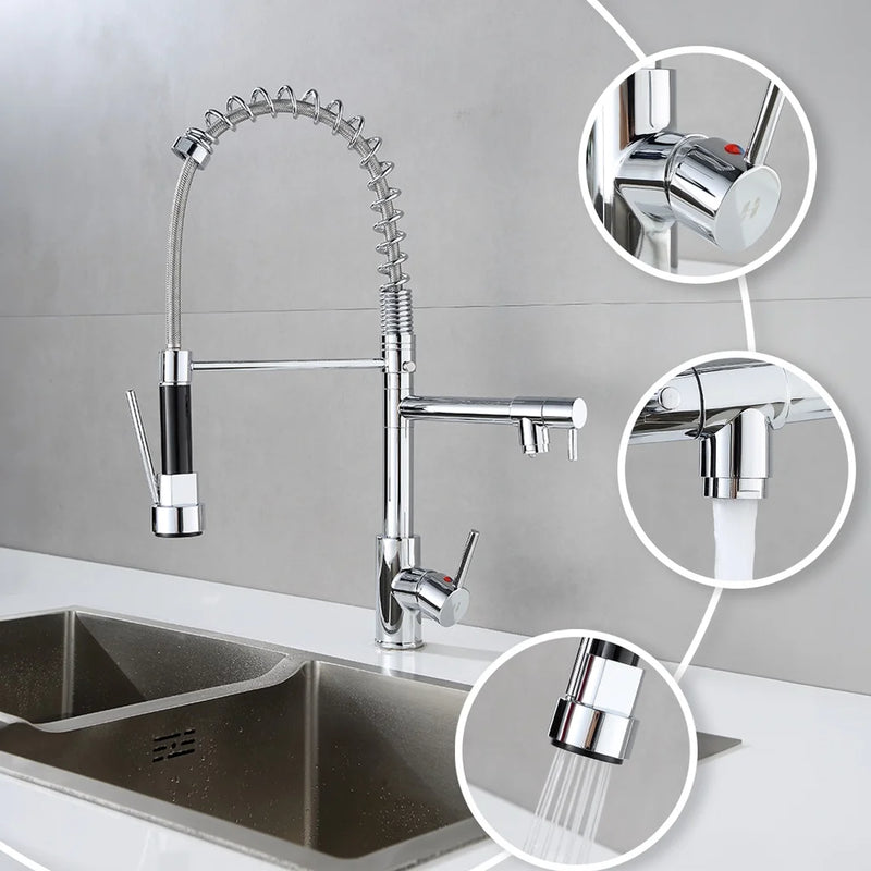 Torneira de cozinha gourmet com spray articulado para fácil cozinha - Torneira spray mono comando