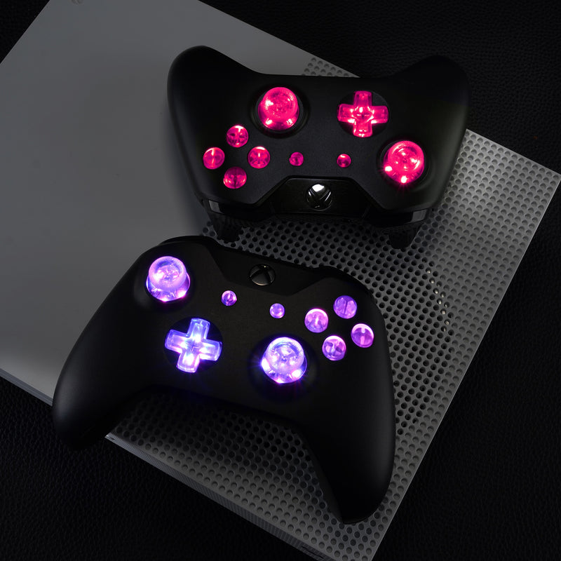 eXtremeRate Multi-Colors Luminated D-pad Thumbstick ABXY Button (DTF) LED Kit for Xbox One Standard Xbox One S / X Controller