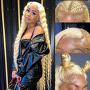 13x4 Blonde Lace Front Wigs Human Hair Brazilian Kinky Curly 13x6 HD 613 Curly Wavy Lace Front for Black Women 180% Density