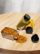 220ml Plastic Pots Seasoning and Spices Double Dizing Lid 6 Un