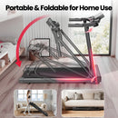Electric Treadmill Compact Folding Treadmill for Home up to 12 km/h with LED Display App and Tablet Holder for Home Office