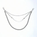 Punk Waist Chain Belt Silver Trousers Chain for Men Jeans Belt Chain for Pants Cool Metal Rock Chain Hiphop Summer Jewelry Man