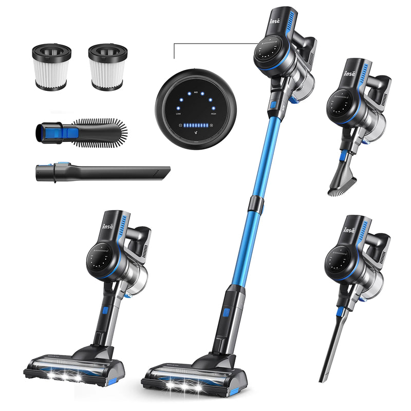 Inse S7P cordless vacuum cleaner 45KPa dust cup 1,3 L removable battery for animal hair Carpet hard floors
