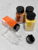 220ml Plastic Pots Seasoning and Spices Double Dizing Lid 6 Un