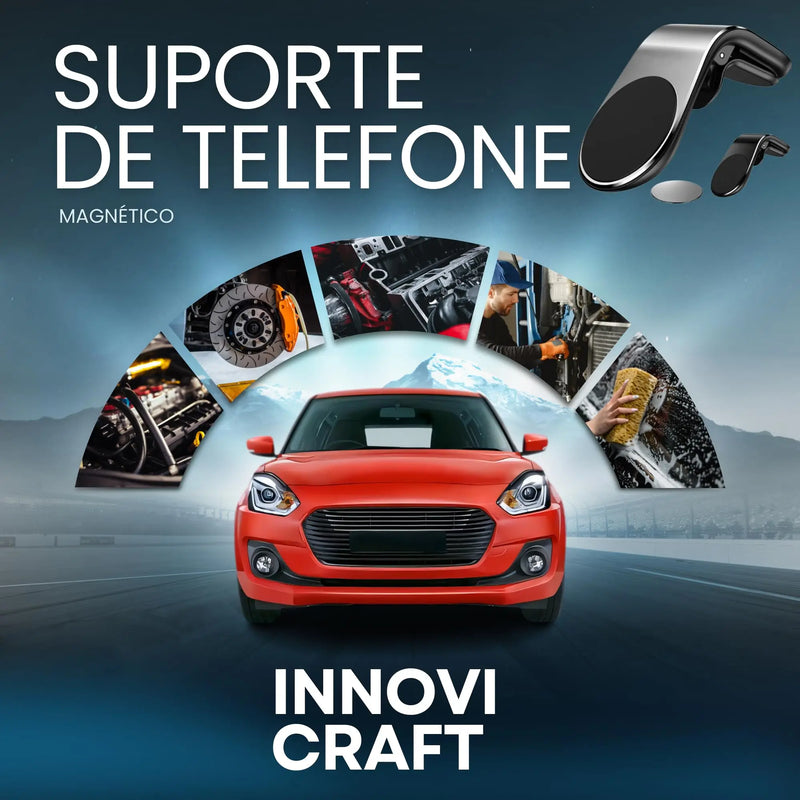 360 ° Magnetic Vehicle Phone Holder with Anti-Slip Base