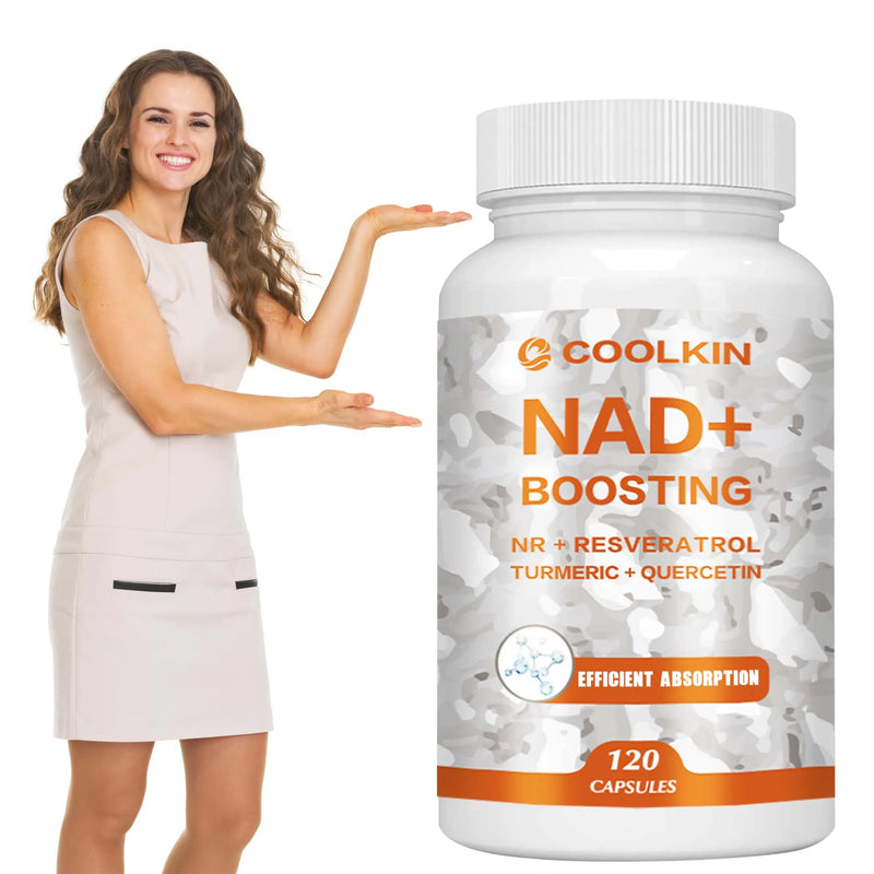 NAD + Boosting - with Trans-resveratrol, Quercetin - Enhance Cell Vitality and Help Cell Repair, Anti-aging - 120 Capsules