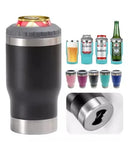 Copo Térmico com 5 opção em 1 (Latinha/Barrigudinha/Long Neck/Lata Alta 400 mL) Com abridor Porta Cerveja Garrafa