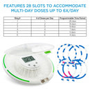 LiveFine Automatic Pill Dispenser W/28-Day Organizer, 6 Dosage Templates, LCD Display