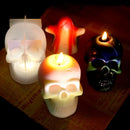 Skull Scented Candle Silicone Mold Epoxy Resin DIY Table Decoration Plaster Soft Clay Tools Halloween Decoration Ornaments