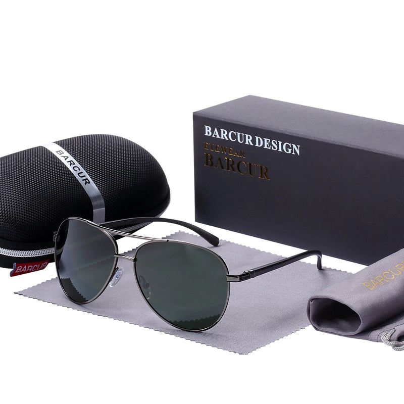 BARCUR Eyewear Accessories Men Sunglasses Male Hot Male Sun Glasses Polarized Sunglasses for Men Glasses