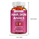 Hair, Skin & Nails Gummies | Hair Vitamins for Men and Women | Biotin Supplements - 60 Gummies