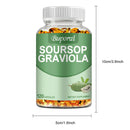 Soursop Graviola - Immune Enhancement Promote Digestion & Cellular Health, Improve Mood and Relieve Stress - 120 Capsules