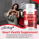 Red Yeast Rice + CoQ10 - Supports Heart, Cardiovascular Health, and Maintains Healthy Cholesterol Levels - 120 Capsules