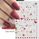 3D Bunny Nail Art Sticker Decals Decorations Easter Egg Design Cute Cartoon Rabbit Flower Nail Stickers Sliders for Manicure