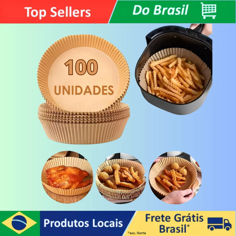 Airfryer Shape 100 PCs Disposable Round And Square Nonstick For Baking Paper Deep Fryer Baking Protector