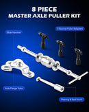 OMT 8pc Rear Axle Seal Bearing Puller Set Slide Hammer Kit w Yoke Hook Adapters  Bearing Removal Tool Set