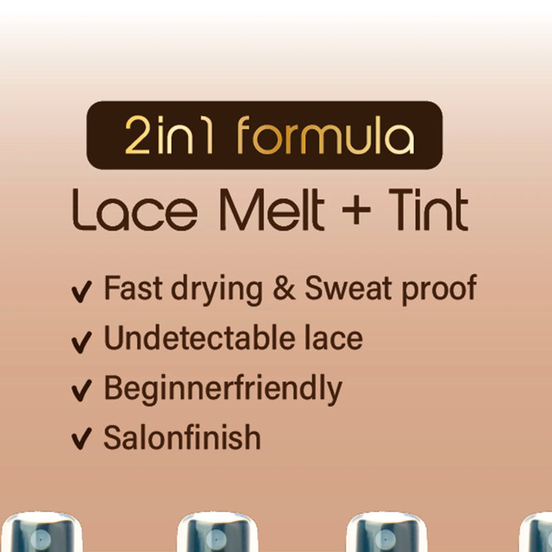 Ebin New York Wonder Lace Bond Tinted Lace Melt Spray 3.38oz/ 100ml - Strong Hold, Natural Tint, Perfect for Invisible Lace