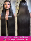 30 40 Inch Straight 13x6 HD Lace Frontal Wig 13x4 Lace Front Wigs Human Hair Brazilian 200 Density Preplucked Raw Remy For Women