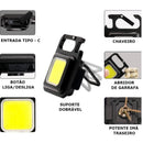 Mini Lanterna Com Led 4 Modos de Luz 4 Funções, Chaveiro portatil e abridor de garrafas